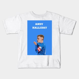 Glasgow Rangers Andy Halliday wall art Kids T-Shirt